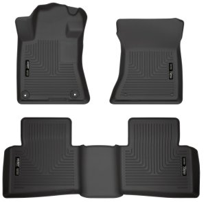 Nissan Altima Floor Liners - Front + Second Seat - Husky Liners - WeatherBeater - Black - `19-`23 Nissan Altima Floor Liners - Front + Second Seat - Husky Liners - WeatherBeater - Black - `19-`23